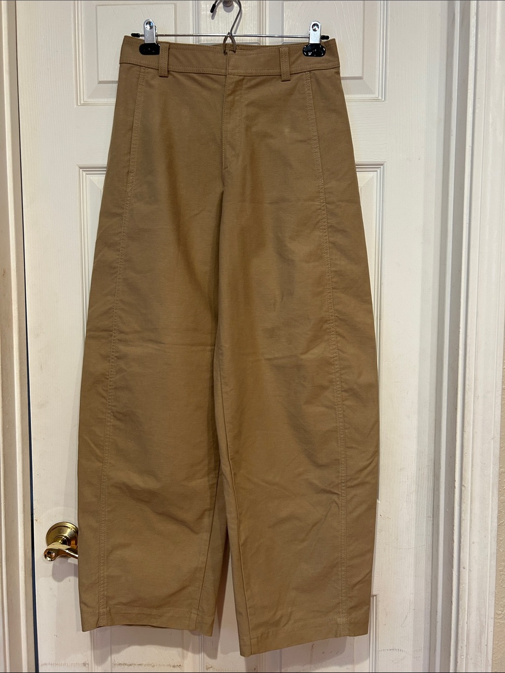 Uniqlo Unisex Jersey Barrel Pants - Beige